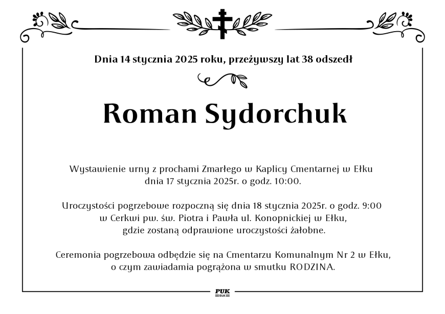 Roman Sydorchuk - nekrolog